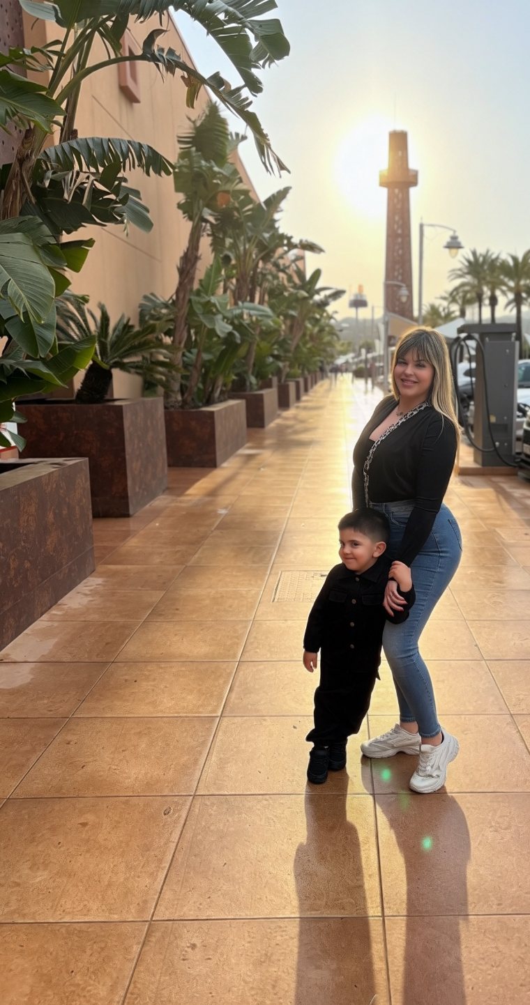 Después — con mi hijo